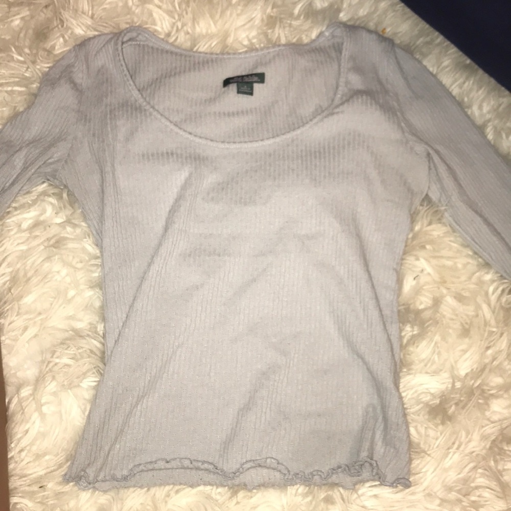 Wild fable long sleeve top with ruffled edges